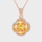 Collier en cristal naturel trèfle de la réussite — Cadeau pour elle • Cadeau de fêtes