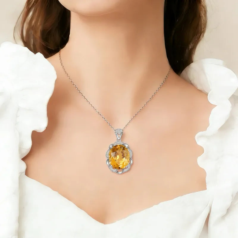 Flower Whisper Natural Crystal Necklace