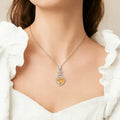 Collier Cœur Flèche d'Or en Cristal Naturel