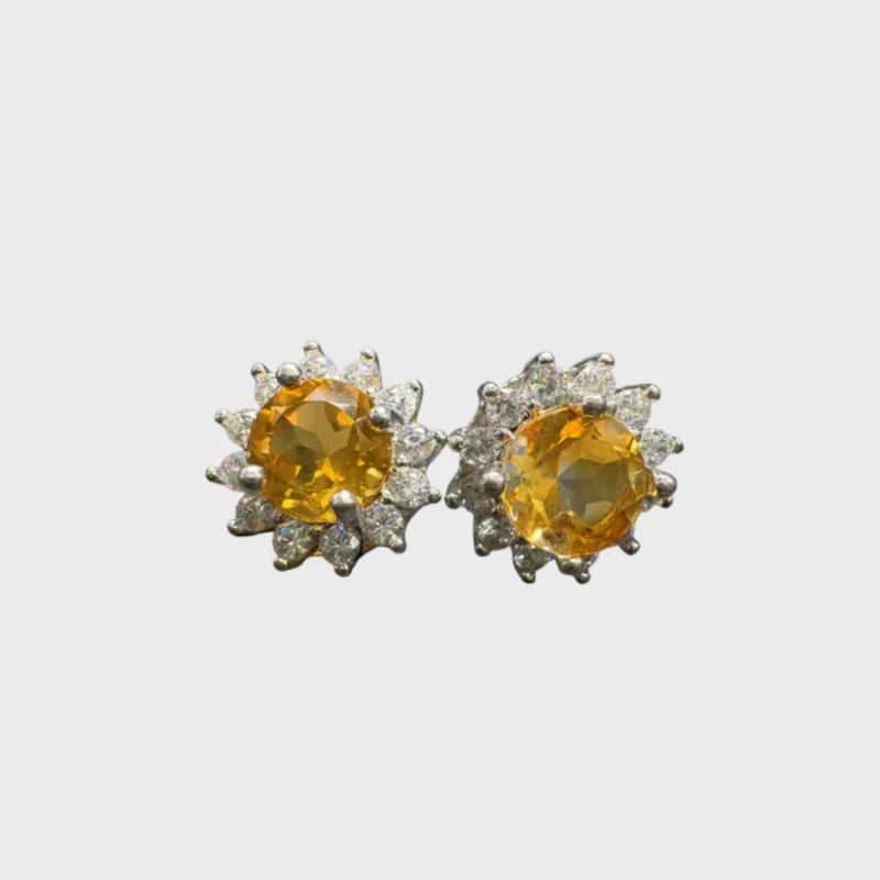 Solara Natural Crystal Earrings