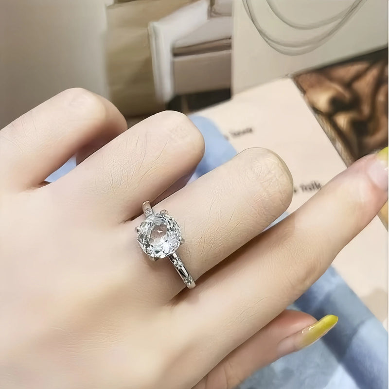 Pristine Natural Clear Crystal Ring Full Imagination