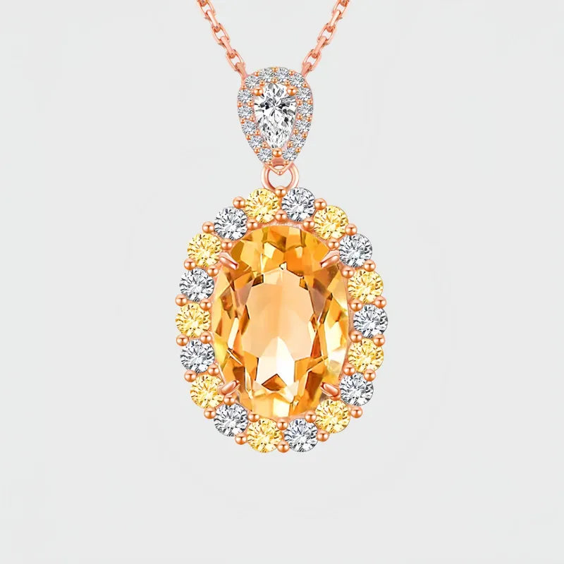 Golden Treasure Natural Crystal Necklace