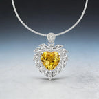 Collier Cœur Étincelant en Cristal Naturel