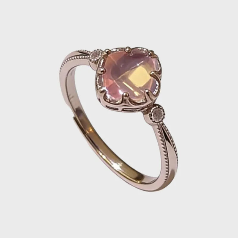 Pink Quartz Radiance Ring