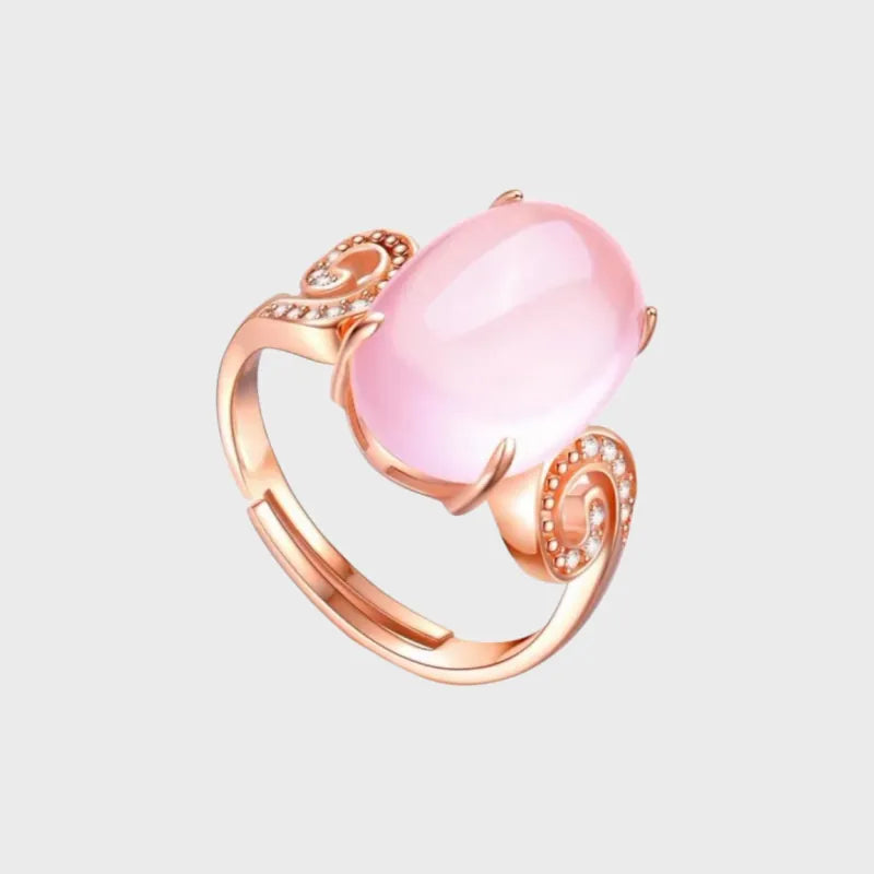 Gentle Love Energy Pink Crystal Ring