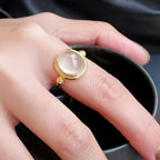 Rose Natural Quartz Ring for Love & Self-Care