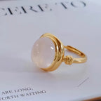 Rose Natural Quartz Ring for Love & Self-Care