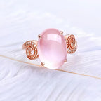 Gentle Love Energy Pink Crystal Ring