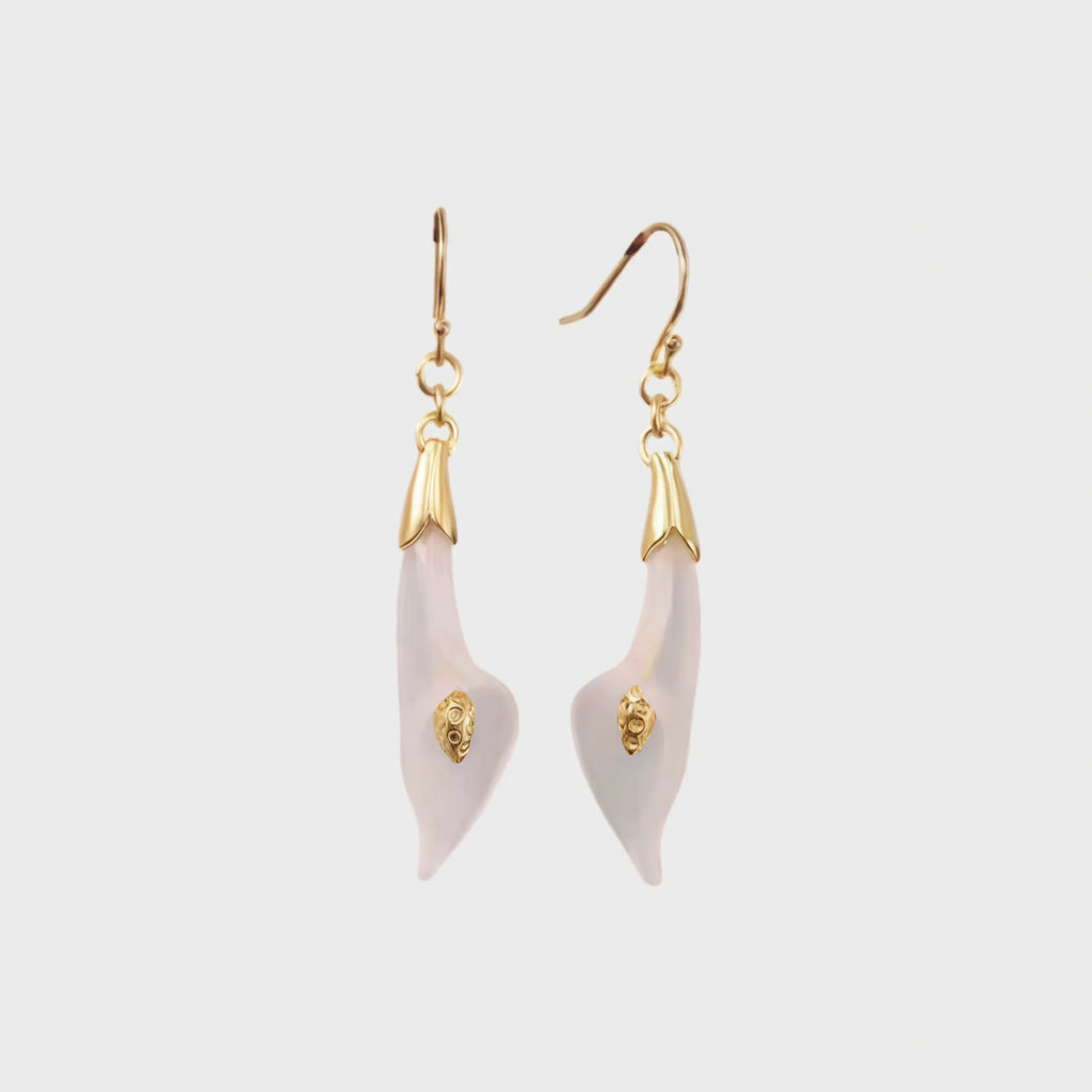 Morning Glory Clarity Clear Quartz Earrings