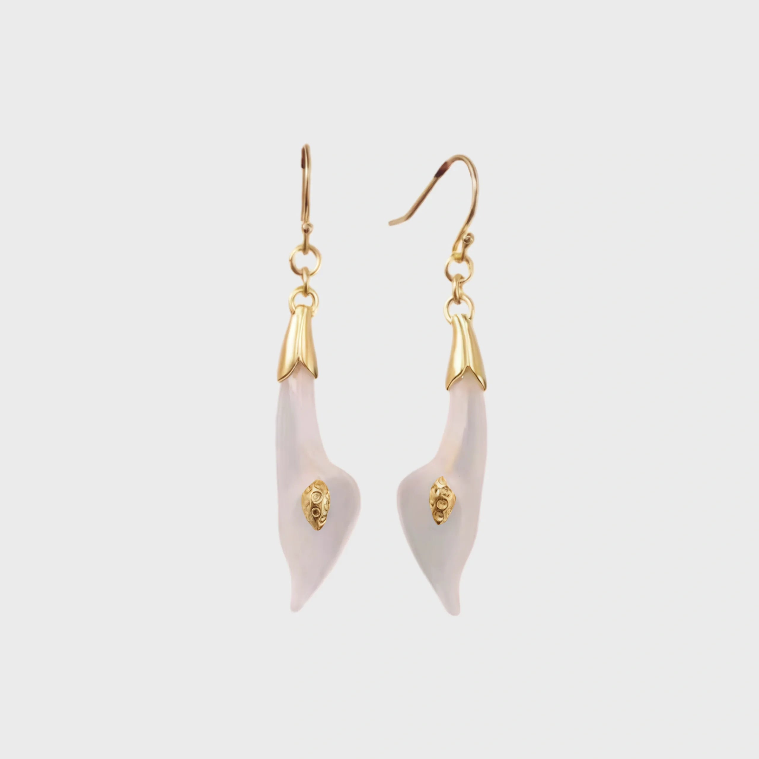 Morning Glory Clarity Clear Quartz Earrings