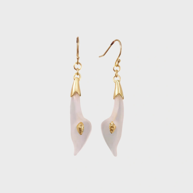 Morning Glory Clarity Clear Quartz Earrings