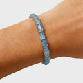 Bracelet en Aigue-marine naturelle brute Sérénité