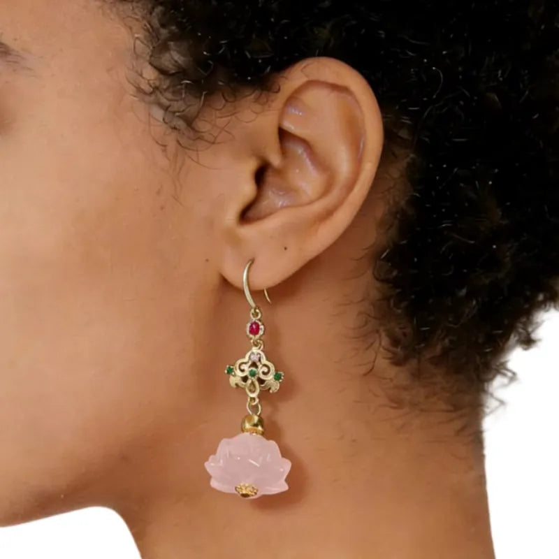 Clementia Agape Natural Crystal Earrings