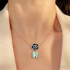 Collier en Cristal Naturel Verdant Bloom