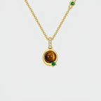 Collier œil de tigre naturel en argent 925, rétro, léger, luxe, pendentif de niche, chaîne de clavicule pour femme, cadeau d'anniversaire