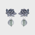 Boucles d'oreilles en quartz rutile vert Lucky Lotus – Un cadeau attentionné pour elle