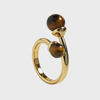 Bague d'exception en œil de tigre - Symbole de courage et de richesse