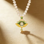 Collier Lotus Perles d'Eau Douce – Cadeau Attentionné pour Maman et Aînée