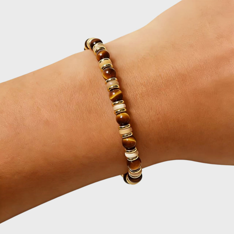 Triple Blessing Natural Tiger Eye Bracelet