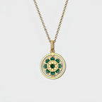 Collier Lotus Vert Vintage