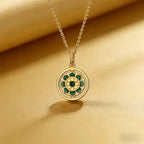 Collier Lotus Vert Vintage