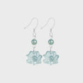 Boucles d'oreilles Jade Lotus Bleu Éclairant