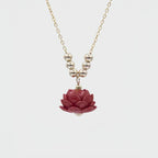 Collier Lotus Rouge