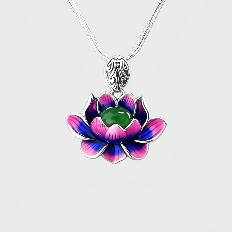 Holy Purple Lotus  Necklace