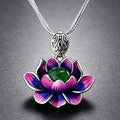 Collier Lotus Pourpre Sacré