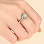 Bague lotus en jade de Hetian - Attire la bonne fortune et les bienfaiteurs