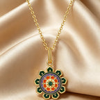 Collier Lotus Vert Vivant