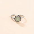 Bague lotus en jade de Hetian - Attire la bonne fortune et les bienfaiteurs