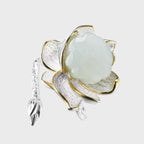 Bague Lotus en Jade Hetian - Paix Intérieure & Énergie Pure