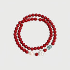 Bracelet de cinabre naturel Renouveau Lotus Rouge