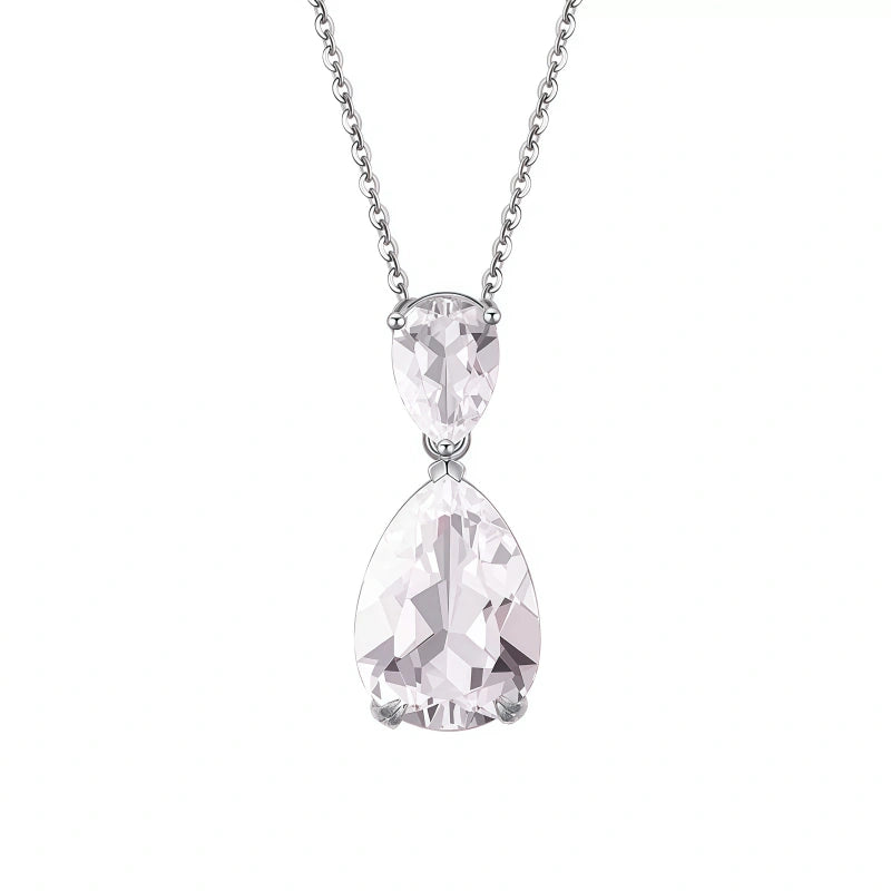 Star Drop Natural Crystal  Necklace