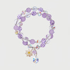 Bracelet de jade serpentin naturel Renouveau du lotus