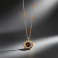 Collier en pierre naturelle Œil de Tigre — Cadeau Déesse Pétale pour Meilleure Amie