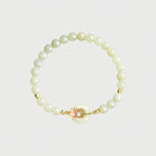 Bracelet en jade Hetian naturel Lotus Éclat Pur