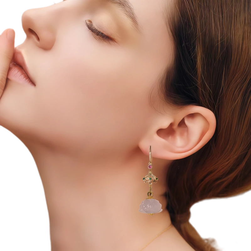 Clementia Agape Natural Crystal Earrings