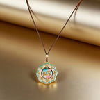 Collier Lotus Guochao Émail Double Poisson – Cadeau Oriental