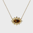 Collier Œil de Tigre naturel mauvais œil - Bloque l'énergie négative et éloigne les mauvais esprits