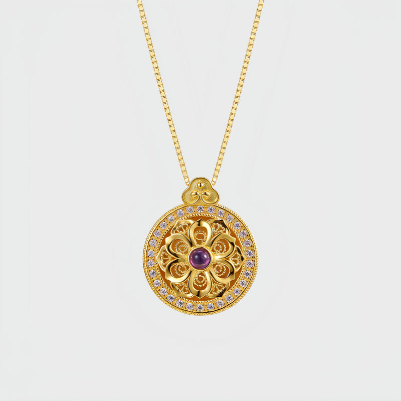 Filigree Lotus Bloom Necklace