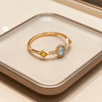 Aquamarine Fortune Ring – Spiritual Protection & Positive Energy