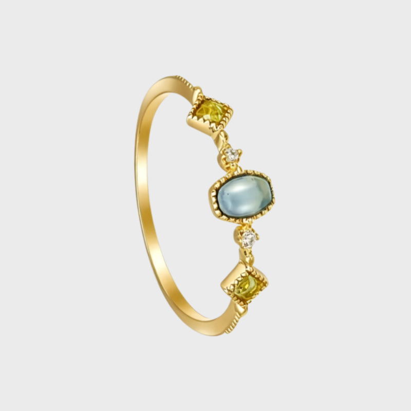 Aquamarine Fortune Ring – Spiritual Protection & Positive Energy