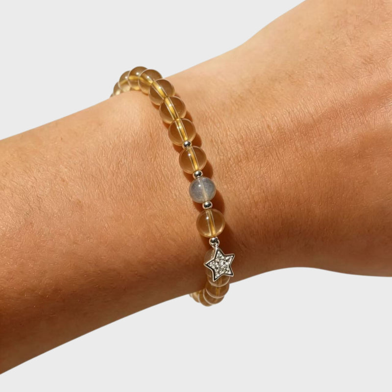 Lucky Star Citrine & Moonstone Bracelet