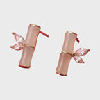 Jade Bamboo Natural  Hetian Jade Earrings