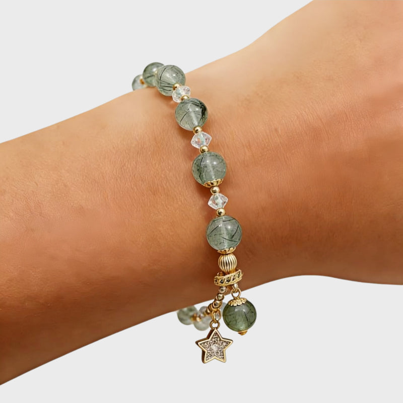 Guardian Star Green Rutilated Quartz Bracelet