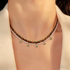 Lagoon Pearl Warding Evil Eye Necklace