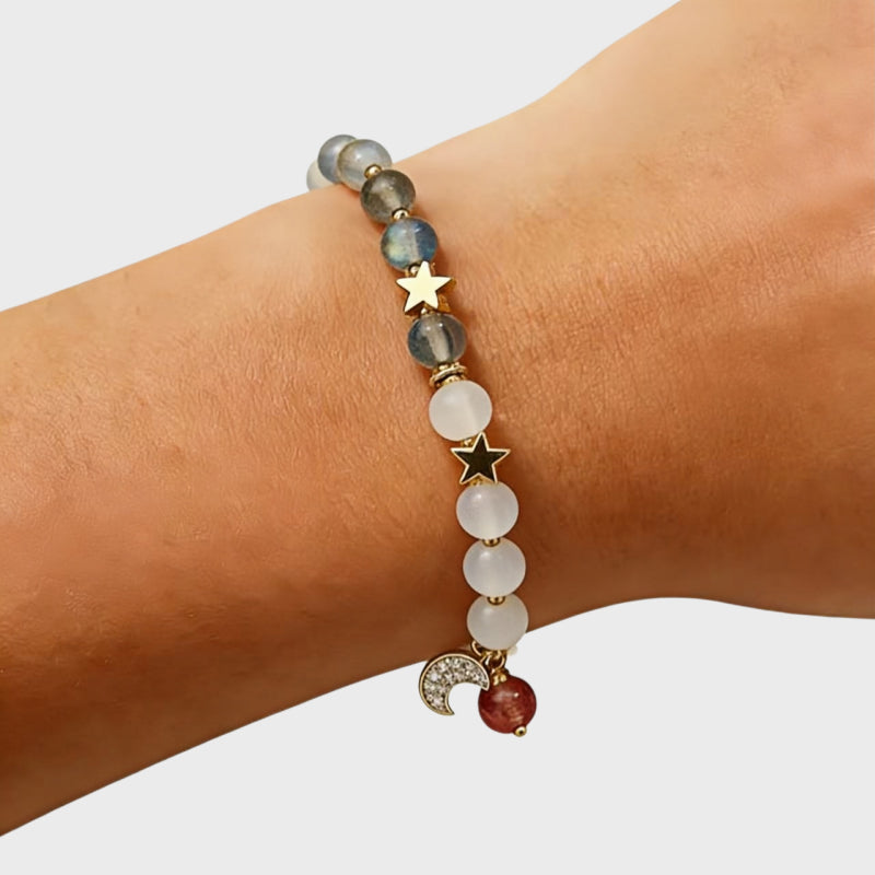 Star Protection Moonstone Bracelet