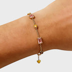 Bracelet triple chance en cristal naturel